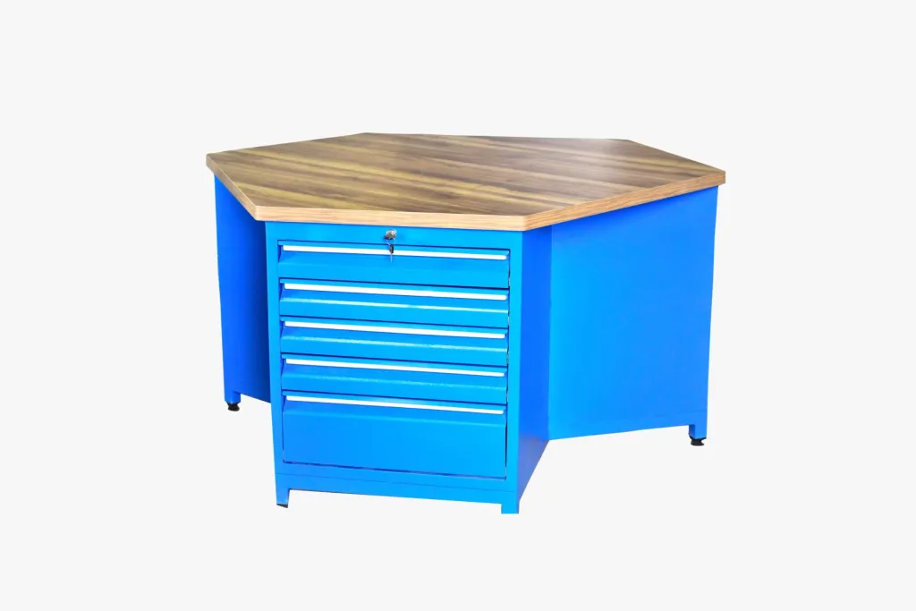 15 Çekmeceli Altıgen Çalışma Masası