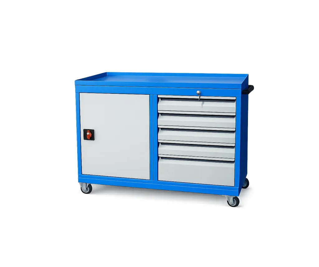 5 Çekmeceli Yan Dolaplı Takım Arabası